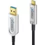 FiberX FX-I630-010 USB kabelis 10 m USB 3.2 Gen 1 USB-C USB-A Juodas Sidabrinis