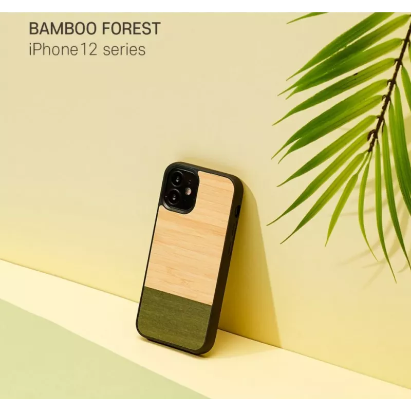 Man and Wood dėklas iPhone 12 mini – Bamboo Forest juodas