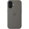 Apple iPhone 16 Silikoninis Dėklas su MagSafe Stone Gray