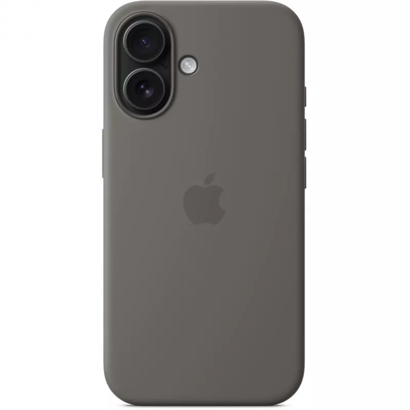 Apple iPhone 16 Silikoninis Dėklas su MagSafe Stone Gray