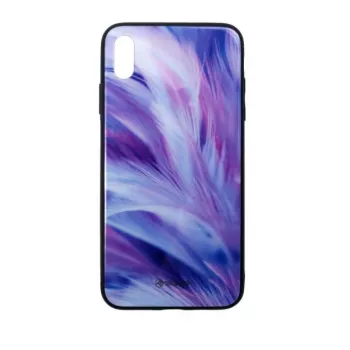Telefono dėklas Tellur Cover Glass Print, iPhone XS Max — spausdintas stiklinis galinis apsauginis dėklas