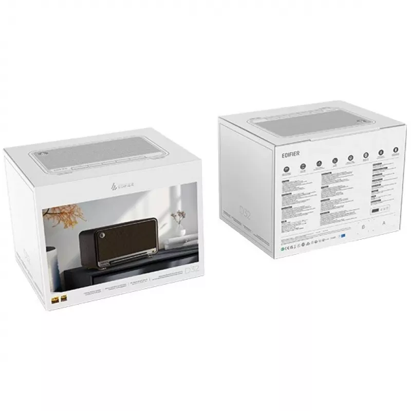 Edifier D32 belaidis stalinis garsiakalbis, 60 W, Bluetooth, juodas riešutas