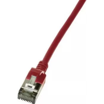 Tinklo kabelis LogiLink Slim U/FTP Raudonas RJ-45 Cat6a 1m