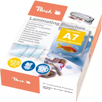 Laminavimo maišeliai Peach PP525-05, blizgūs, A7, 100 vnt.