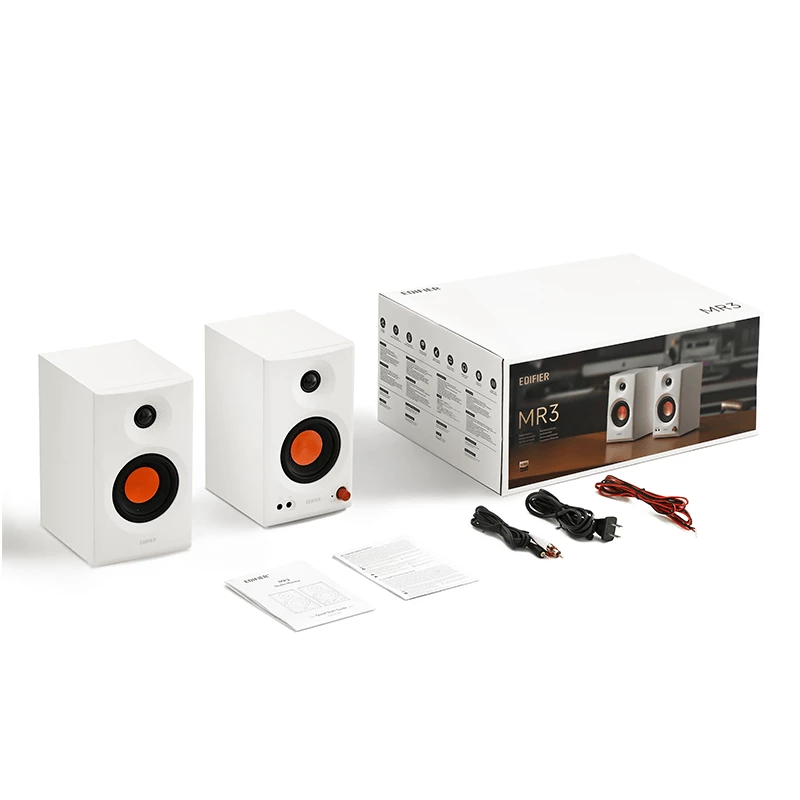 Edifier MR3 aktyvūs monitoriniai garsiakalbiai, 18W x 2, balta spalva, Bluetooth