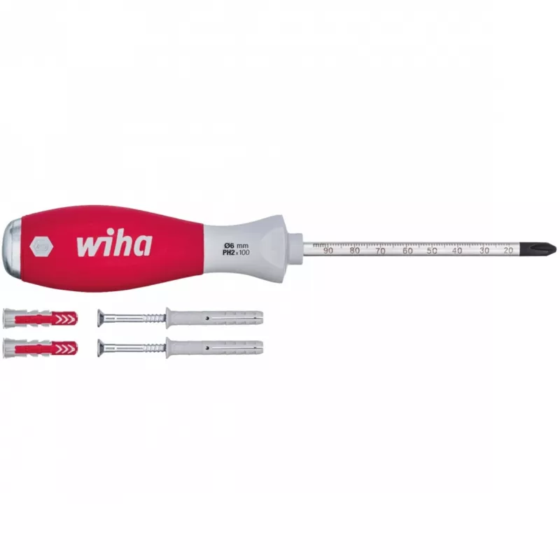Wiha SoftFinish kaiščių angų kirtiklių komplektas, 6 mm, su 4 kaiščiais