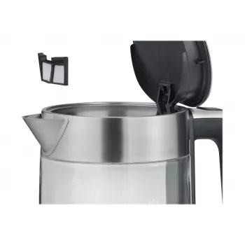 Elektrinis virdulys Severin 1,7 l 2200 W juodas nerūdijantis plienas permatomas