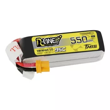 Akumuliatorius Tattu R-Line 550mAh 14.8V 95C 4S1P – LiPo paketas RC modeliams