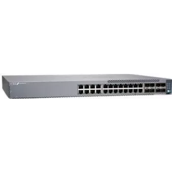 Juniper EX4100-F-24P – 24 prievadų 10/100/1000BaseT PoE+ valdomas komutatorius su 4x 10G SFP+ uplink ir 4x 10G SFP+ stekavimo prievadais
