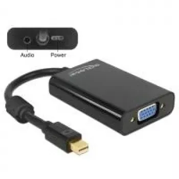 Vaizdo kabelio adapteris DeLOCK 65598 Mini DisplayPort į VGA 3,5 mm