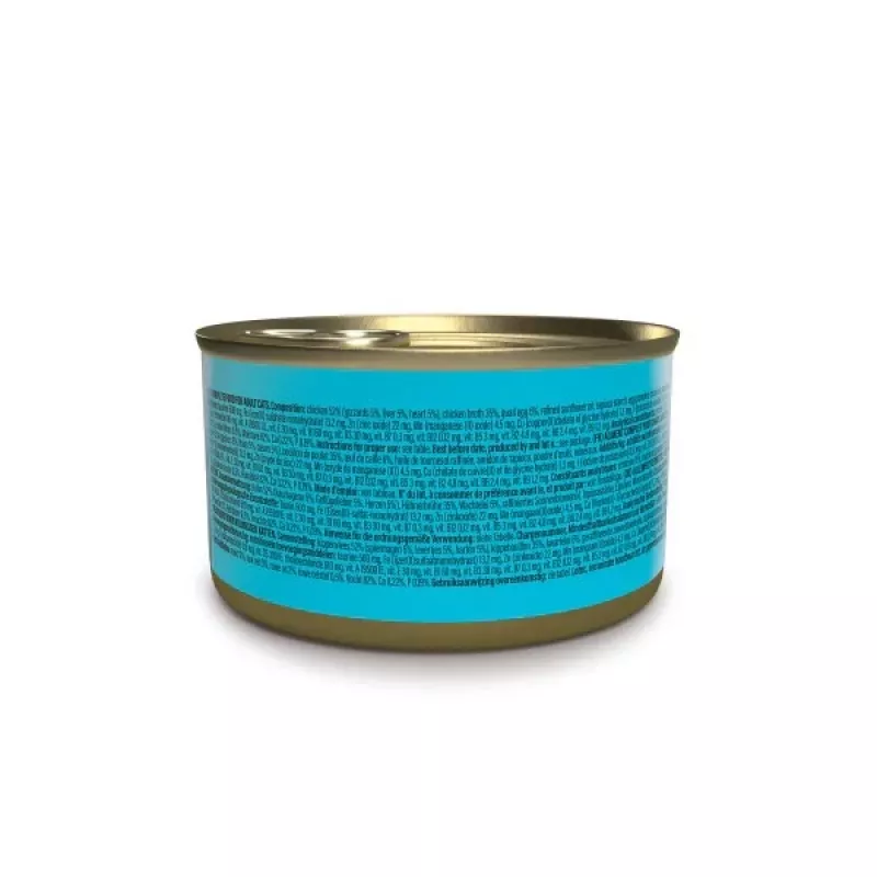 Šlapias kačių maistas Agras Pet Foods Schesir after Dark Complete Brühe 80 g – vištiena, be glitimo, suaugusioms katėms