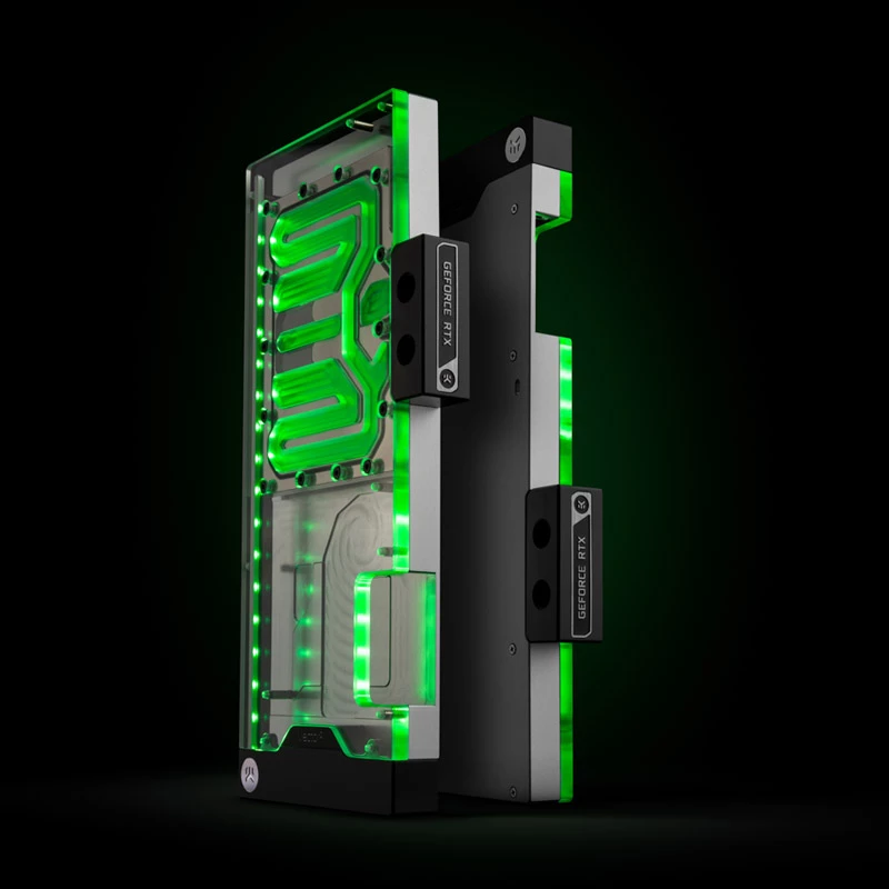 EK Water Blocks Aliuminio nikelio perspekso sidabrinė šiluminė plokštė
