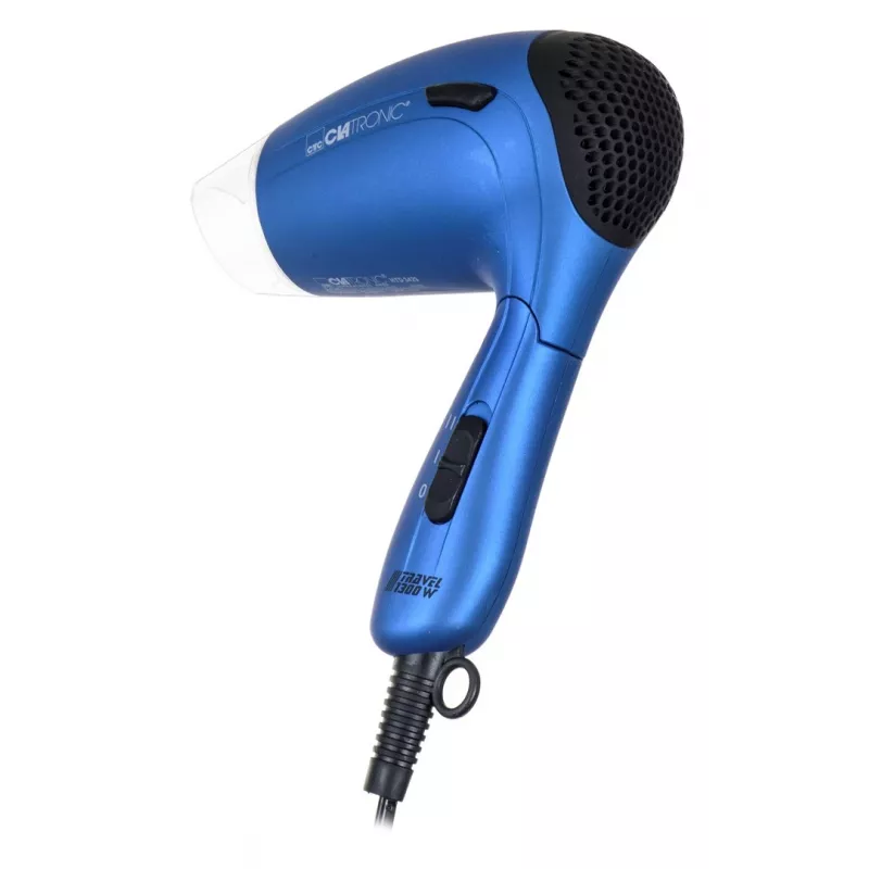 Puošnus kelioninis plaukų džiovintuvas Clatronic HTD 3429, 1300 W, mėlynas