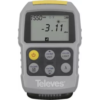 Televes Mini testavimo prietaisas OPM VFL šviesolaidžiui ir RJ45 duomenų kabeliams modelis OPMVFLRJ45