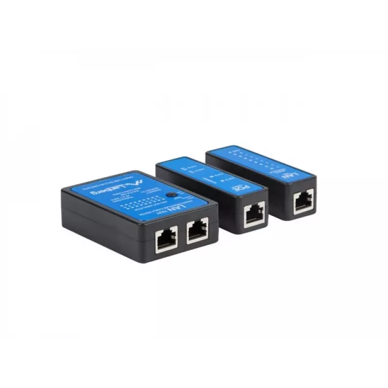 Tinklo kabelio testeris Lanberg NT-0404 PoE testeris juodas mėlynas