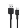 AUKEY CB-CD30 USB-A į USB-C kabelis 0,9 m, pintas nailonu, 60W PD, 3A, juodas