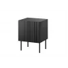 Naktiniai staliukai 2 vnt Cama Meble ISLA 44,5×40×59 cm juodas matinis MDF/medžio drožlių plokštė