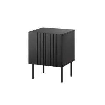 Naktiniai staliukai 2 vnt Cama Meble ISLA 44,5×40×59 cm juodas matinis MDF/medžio drožlių plokštė