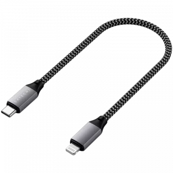 Satechi ST-TCL10M USB-C į USB-C/Lightning laidas, 0,25 m, juodai pilkas