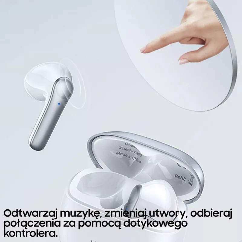 Ausinės USAMS TWSXH Series Dual Mic Wireless Mėlynos BHUXH03