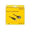 DeLOCK USB 2.0 į RS-232 adapteris 50 cm FTDI Juodas