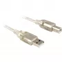 USB kabelis DeLOCK 0,5 m A-B pilkas 82057