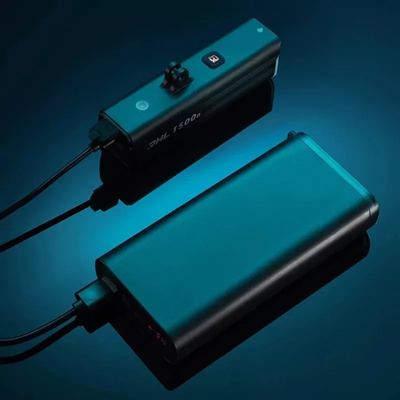Rockbros RHL1500 priekinis dviračio žibintas, 1500 lm, 5000 mAh, IPX6, juodas