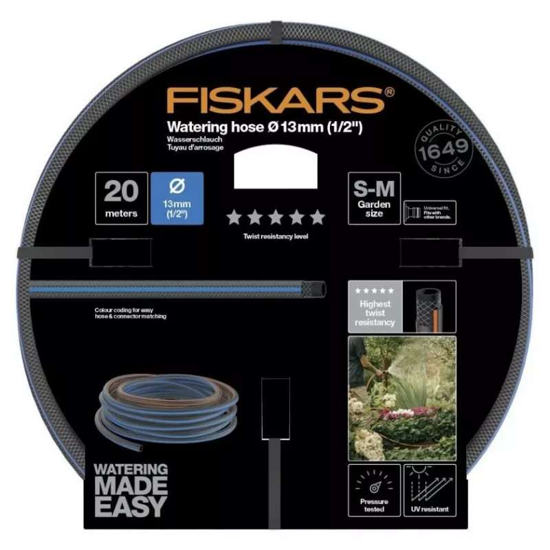 Sodo žarna Fiskars 1027107 20 m antžeminė mėlyna pilka