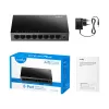 Valdomas komutatorius Cudy GS108E 8 prievadų Gigabit Ethernet, 8x 10/100/1000 Mbps, metalinis korpusas, 16 Gbps perjungimas, IGMP ir DHCP snooping