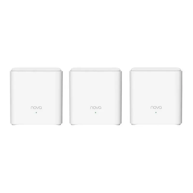 „Mesh“ Wi‑Fi sistema TENDA EX3-3, 3 vnt., dviejų juostų 2,4/5 GHz, Wi‑Fi 6, iki 1201+300 Mbps, 2 vidinės antenos, WPA3