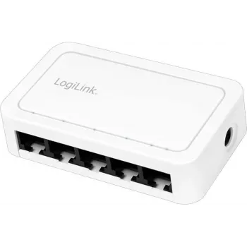 LogiLink tinklo jungiklis 5 x RJ45 Gigabit plastikinis korpusas baltas
