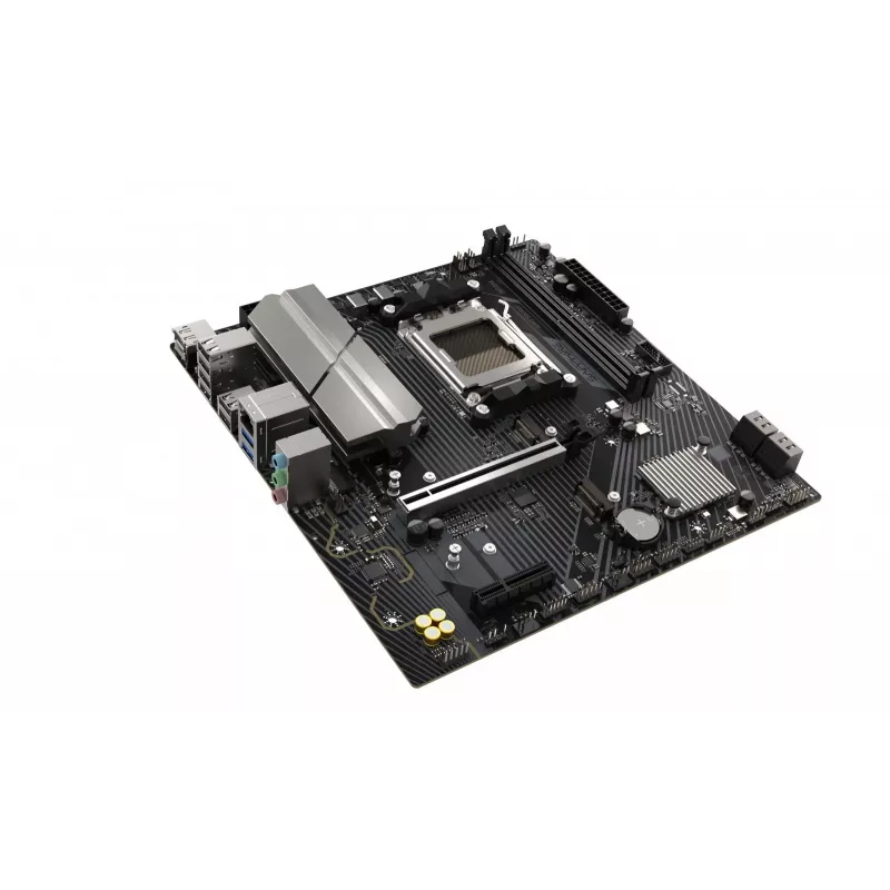 Motininė plokštė Sapphire B650M-E (AMD B650) micro ATX, lizdas AM5, DDR5, 2x DIMM, 96GB, 2x M.2 (PCIe5/4), 4x SATA III, 2.5Gb LAN