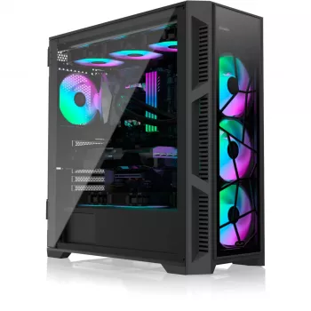 PONOS Ultra, Midi bokštas, kompiuterio korpusas, juodas, ATX, EATX, micro ATX, Mini-ITX, SPCC