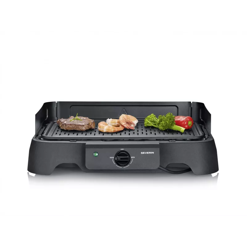 Stalinis elektrinis grilis SEVERIN PG 8595 — 2000 W, stačiakampė grotelė, juodas