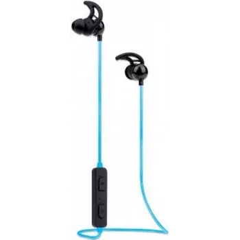 Manhattan Bluetooth ausinės į ausį, įvairiaspalvis kabelio švytėjimas, visakryptis mikrofonas, integruoti valdikliai, ausų kabliukas tvirtam prigludimui, 5 val. veikimo laikas, maks. atstumas 10 m, Bluetooth 4.0, atsparios lietui, USB-A įkrovimo laidas, 3