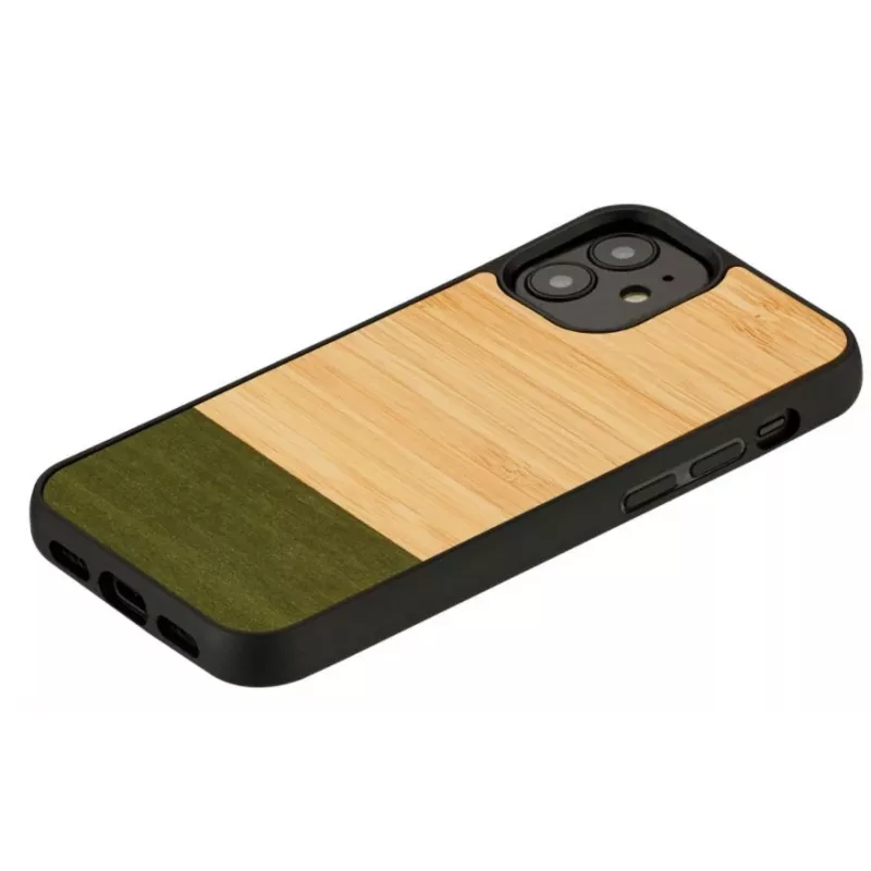 Man and Wood dėklas iPhone 12 mini – Bamboo Forest juodas