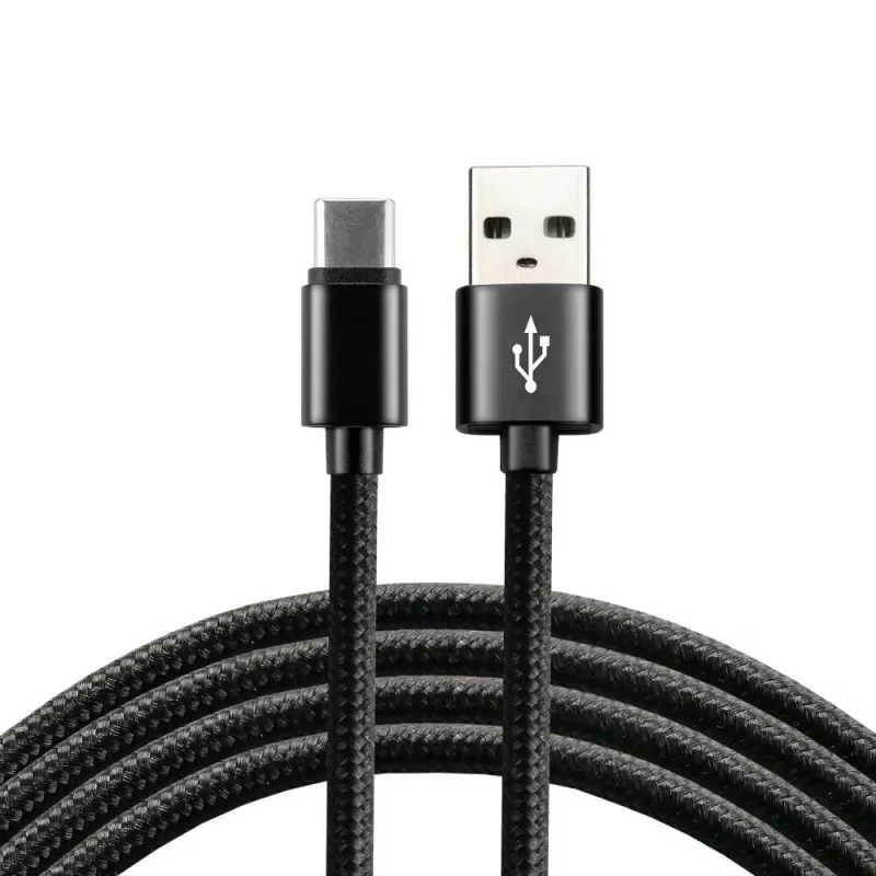 everActive CBB-1CB USB-C laidas 1m - Juodas, pintas, greitas įkrovimas, 3A