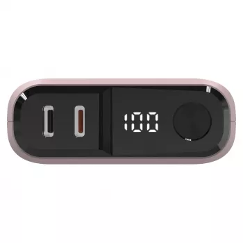 Nešiojama baterija RealPower PB-10000C PD+ 10000 mAh rožinė