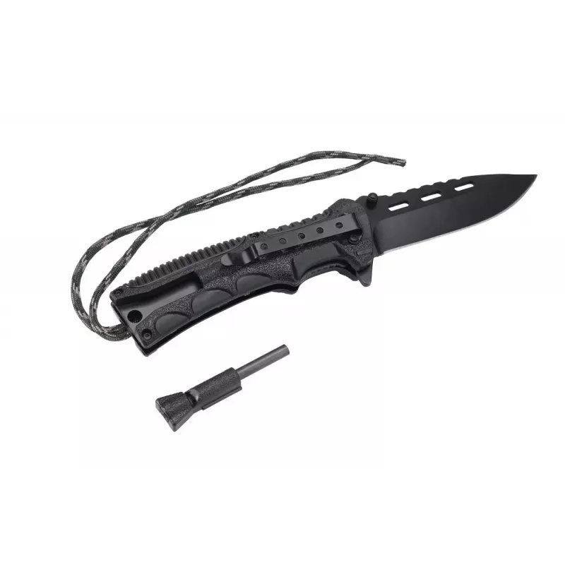 Išgyvenimo peilis AZYMUT Survival Fire Starter — fiksuoto ašmenų peilis su integruota ugnies uždegimo lazdele