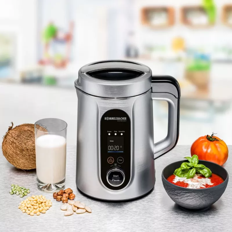 Sriubų ir augalinių gėrimų aparatas Rommelsbacher SVD 1400, 1,3 l, 1400 W, sidabrinis, plastikinis korpusas