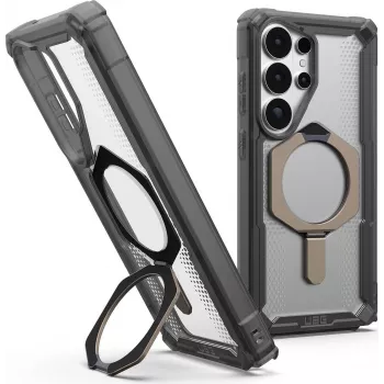 UAG Urban Armor Gear Plasma XTE Dėklas su Pėdeliu ir Magnetiniu Moduliu, Samsung Galaxy S26 Ultra, pelenų (pilka)/permatomas/titanas