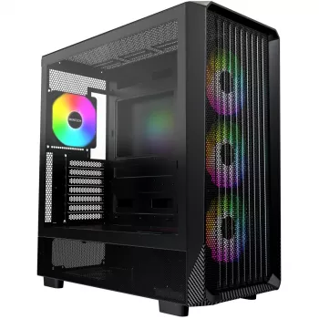 Kompiuterio korpusas Montech X5 Midi Tower Black ATX 3x140mm ventiliatoriai