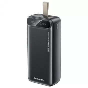 Nešiojamas maitinimo blokas AWEI PA-12 30000mAh 22.5W juodas