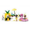 Konstruktorius LEGO Friends 42658 Baseinas su vienaragiu ir flamingo, personažai ir aksesuarai