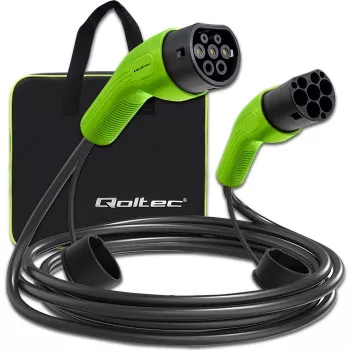 Qoltec 52473 EV kabelis Type 2 automobilio įkrovimui | 400V | 11kW | 16A | 5m