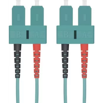 helos LWL 50/125µm OM3 SC 15m Duplex Aqua šviesolaidinis pataisos kabelis