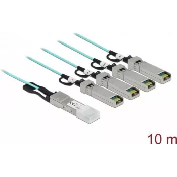 Aktyvus optimis kabelis QSFP+ į 4 x SFP+ 10 m DeLOCK 84073
