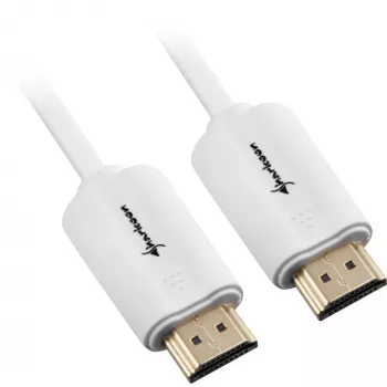 HDMI laidas (kištukas > kištukas, baltas, 1 m, HDMI 4K)