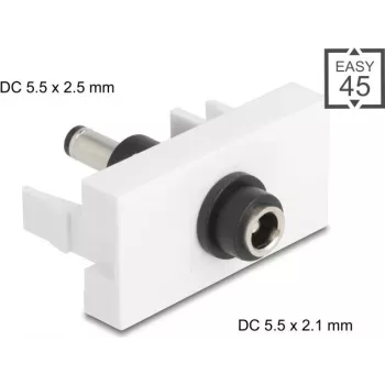 DELOCK DC Power Adapter Easy 45 modulis 5,5 x 2,1 mm į 5,5 x 2,5 mm