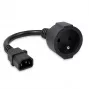 Maitinimo adapteris QOLTEC IEC 320 C14 į kištuką French, 0,15 m laidas